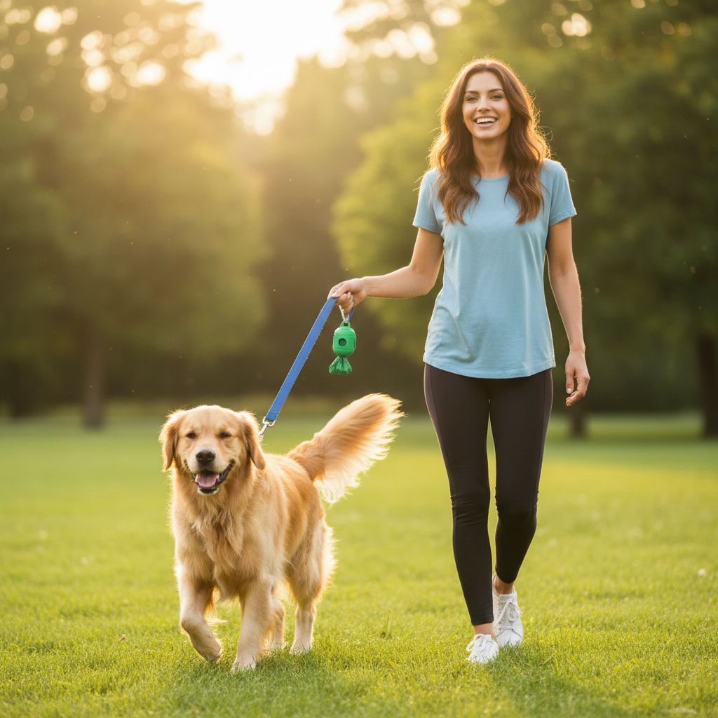Balade chien avec distributeur