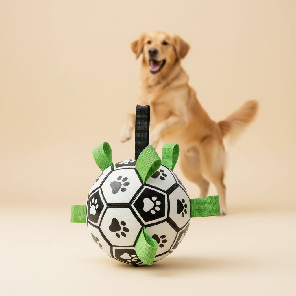 Ballon interactif chien – fond beige