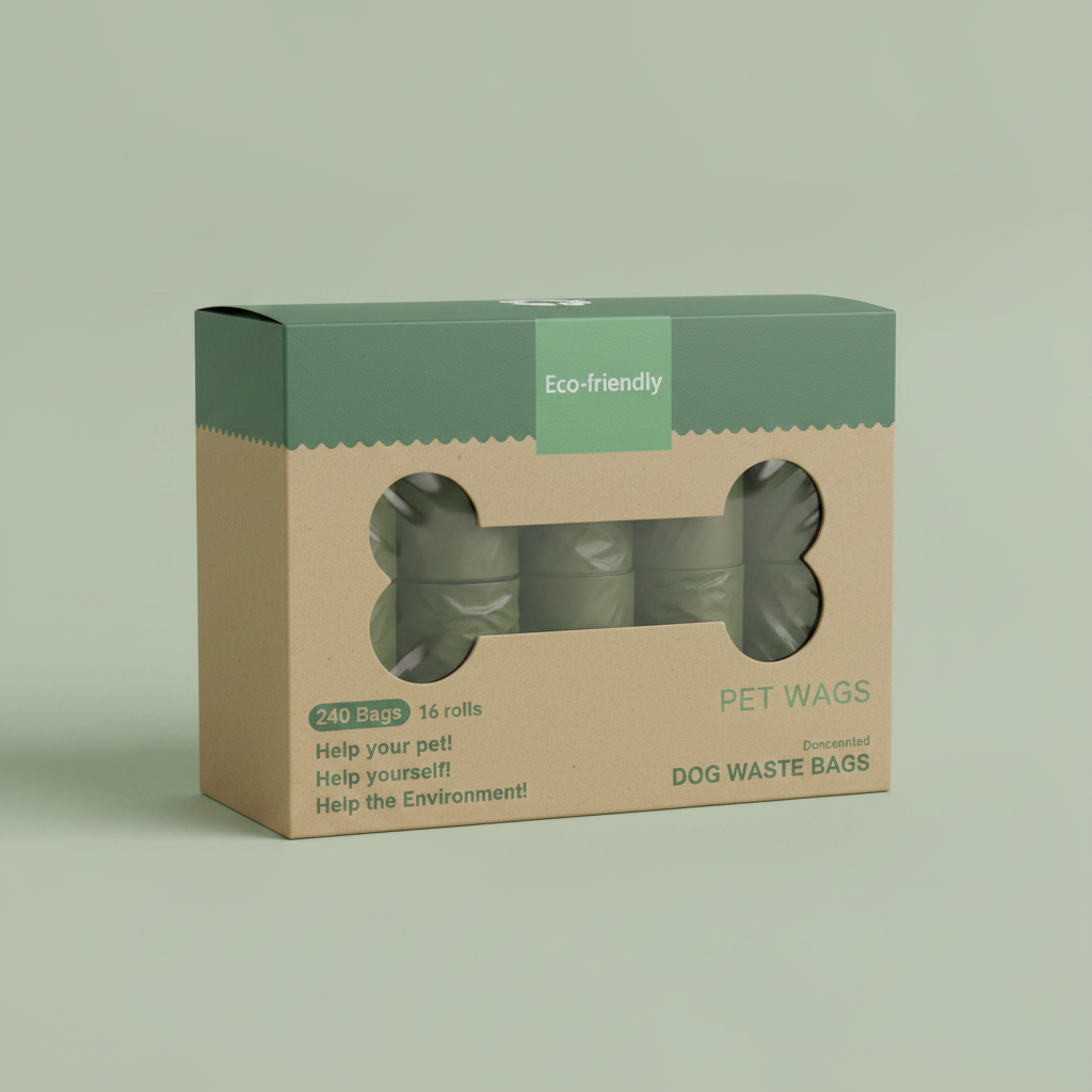 Boîte kraft fond vert sauge