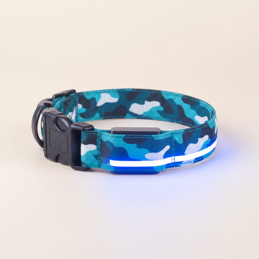 Collier bleu teal fond crème