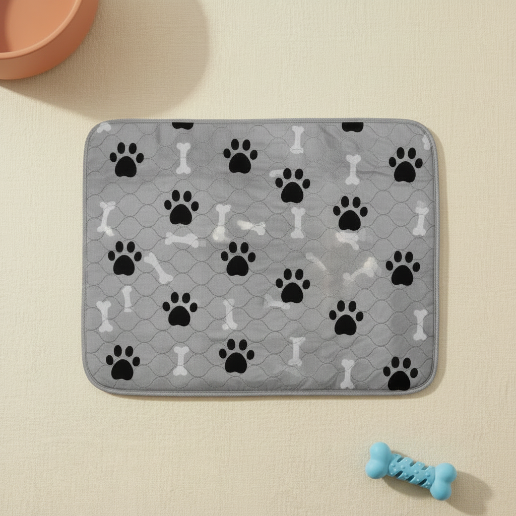 Tapis gris pattes grand